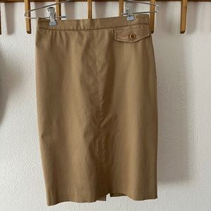BCBG khaki pencil skirt